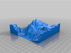 kubbe yosemite topografya 3d print model - Mito3D