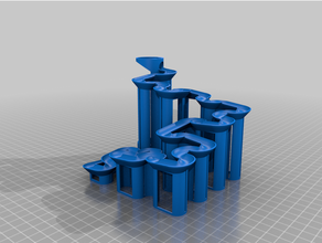 hilbert curve marble machine screw lift track 3d print model - Mito3D