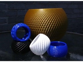 personalizzabile squillare braccialetto ciotola geometrico paralume tovagliolo solido 3d print model - Mito3D
