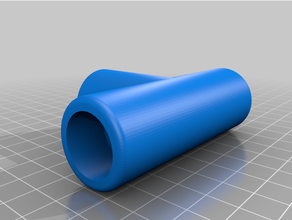 customized 3 tee pipe connector - customizer 3d print model - Mito3D