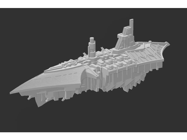 heretic-class light cruiser battlefleet gothic bfg 3D print model - Mito3D
