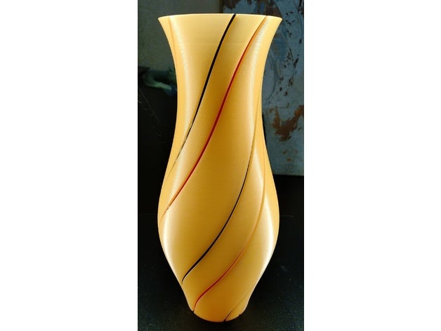 vase filament lines flower multicolor spiral 3D print model - Mito3D