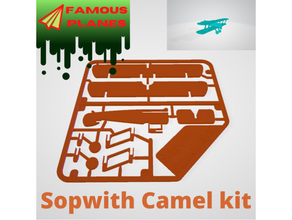 famoso aerei sopwith cammello kit carta ww1 3d print model - Mito3D