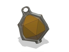 d20 keeper boardgame dice dnd dungeons dragons keychain pendant tabletop 3d print model - Mito3D