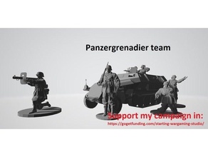 ww2 german pz grenadier team board wargaming 3d print model - Mito3D