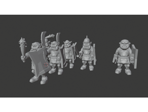 orks - medieval warband 01 oldhammer style age sigmar dnd dungeons dragons mini minis model models orc orcs ork orque war wargame wargaming warhammer wrhammer 3d print model - Mito3D