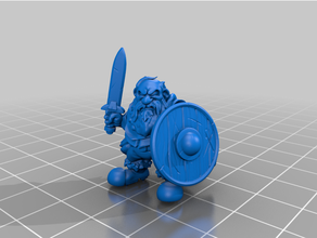 nano guerriero età sigmar dnd miniatura nani signore anelli warhammer 3d print model - Mito3D