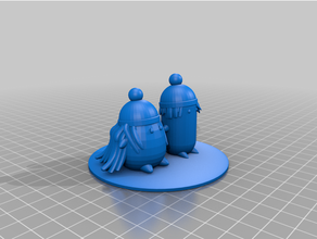 darling & sweetson - sitting 3d print model - Mito3D