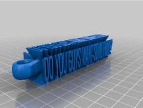 customized guys pizza twisted key fob 3d print model - Mito3D