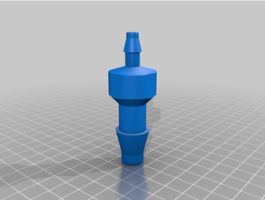 parametrico tubo connettore 1 4 2 personalizzato 3d print model - Mito3D