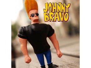 Johnny Bravo cartoni animati cartone animato Rete divertimento 3d print model - Mito3D