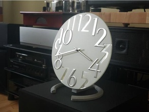 l'horloge supporter mur horloges chambre vivant temps 3d print model - Mito3D