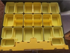 Dewalt Stanley pilha iv raso gaveta empilhável compartimentos linha caixa 3d print model - Mito3D