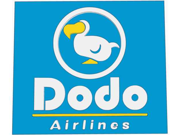 dodo hava Yolları logo hd hayvan geçit nintendo değiştirmek 3D print model - Mito3D