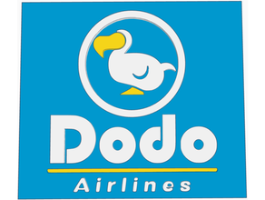 dodo airlines logo hd animal crossing nintendo switch 3d print model - Mito3D