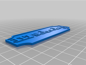 customized nameplate mounting holes 3d print model - Mito3D