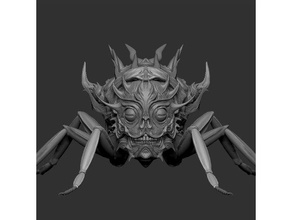 Humain crâne mouche ailes chaos créature démon combat fantaisie titulaire soutien monstre nurgle échelle modèle squelette Mort vivant marteau guerre 3d print model - Mito3D
