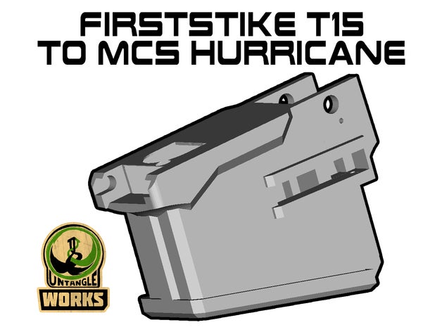 firststrike t15 mcs hurricane adapter magfed paintball 3D print model - Mito3D