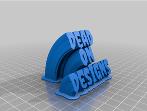 endurecido vertical Placa nombre espeluznante fuente personalizado 3d print model - Mito3D
