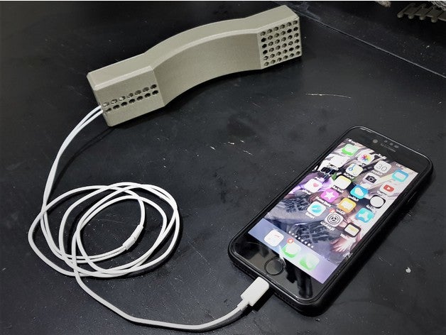 retro phone apple earpods holder comfortable earphone iphone thunderbolt 3D print model - Mito3D