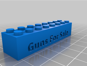gun shop brick customized 3d print model - Mito3D