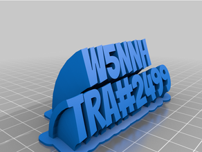 w5nnh sweeping 2 line name plate personalizado 3d print model - Mito3D