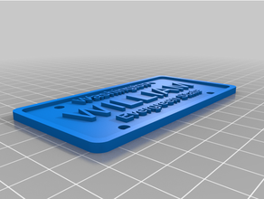 customized licence plate william 3d print model - Mito3D