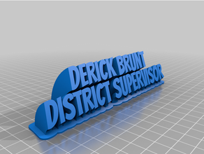 derick nameplate customized 3d print model - Mito3D