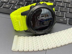 articulated garmin fenix 3 5x 6x 26mm wristband watchband articulation band hinge joint link sport watch whatchband wristwatch 3d print model - Mito3D