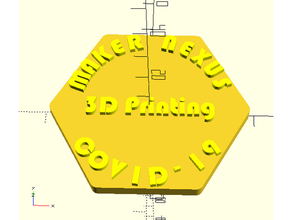 personalizable fabricante nexo medallón circular texto 3d print model - Mito3D