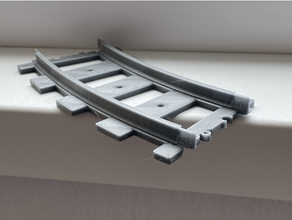 lego train curve r40 track compatible 3d print model - Mito3D