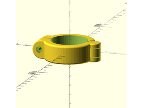 clamping piece nut chamfered bore 3d print model - Mito3D