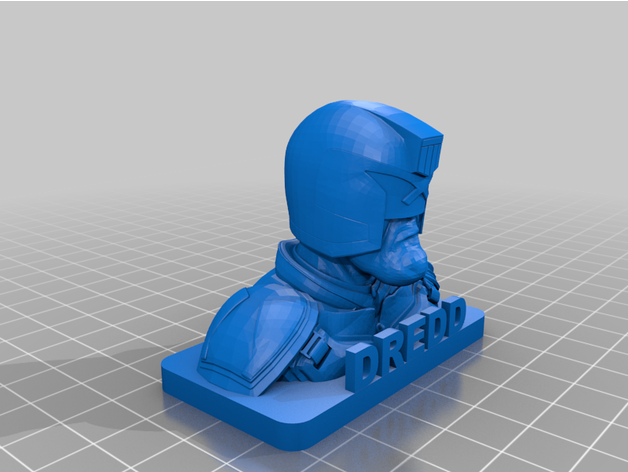 dredd büst 3D print model - Mito3D