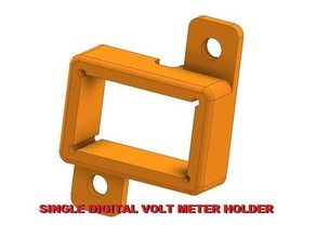 digital volt meter - single panel mount voltmeter electronics enclosure 3d print model - Mito3D