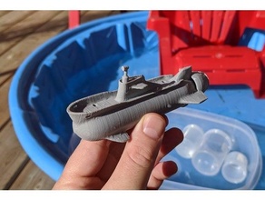 amelia class submarine bathtub toy 3d print model - Mito3D