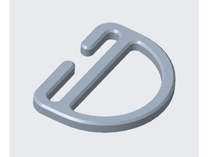 Molle d shape anel acessório anexo cinto fivela Dshape webb Parceiros 3d print model - Mito3D