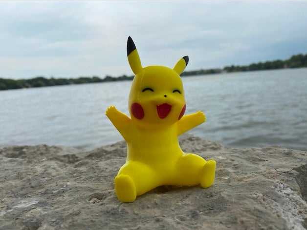 Pikachu pokemon mmu remezclar anime personaje lindo arte fan figura figurilla mmu2 mmu2s multi material color multicolor paleta cifras 3D print model - Mito3D