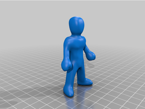 basic preschool sized action figure blank base mesh 3d print model - Mito3D