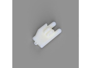 rocker hand keychain music rock sign tiny 3d print model - Mito3D