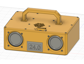 boxed bt-speaker 24v 1000 mah battery bluetooth speaker 3d print model - Mito3D