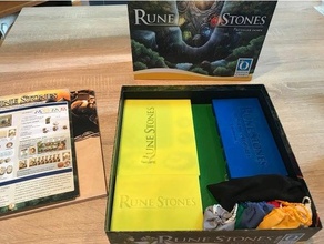 rune stones incl expansions 1 & 2 + queenie sleeved cards boardgame inserts 3d print model - Mito3D