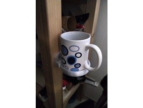 85mm café titulaire soutien mur monter 3d print model - Mito3D