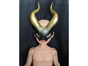 demonio máscara 1 3 bjd apuntalar muñeca 3d print model - Mito3D
