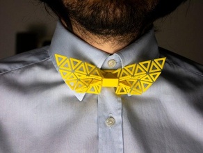 bowrigami - origami bow-tie 3dprinted fabric 3d printed bowtie bowties papillon print 3d print model - Mito3D