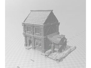 ulvheim remix - watermill house terrain wargame 3d print model - Mito3D