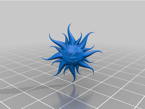 sun face 3d print model - Mito3D