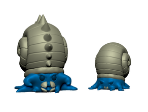 omastar omanyte snails 28mm creature dnd dungeons dragons miniature monster pathfinder pokemon snail tabletop 3d print model - Mito3D