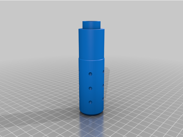 stubby supressor integrated baffles 14ccw 3D print model - Mito3D