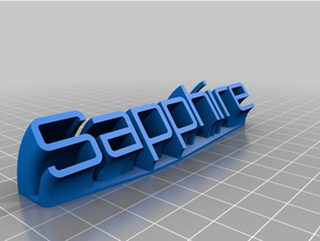 Saphir angepasst 3d print model - Mito3D