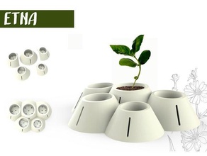 vaso fiori etna aromaticas fiore cibo maceta pentola 3d print model - Mito3D